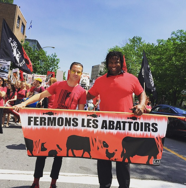 Photo de la Marche pour la fermeture des abattoirs 2015 à Montréal